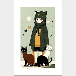 Purrfectly Human: Cats in Disguise Posters and Art